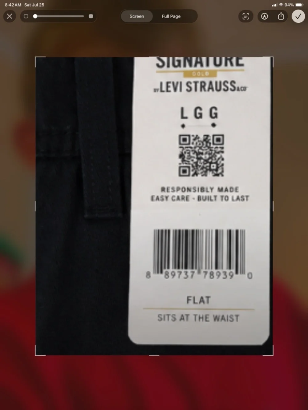 Uniform Boys Signature by Levi Strauss Black School Shorts Size Large NWT